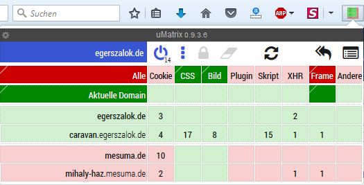 uMatrix blockiert XHR
